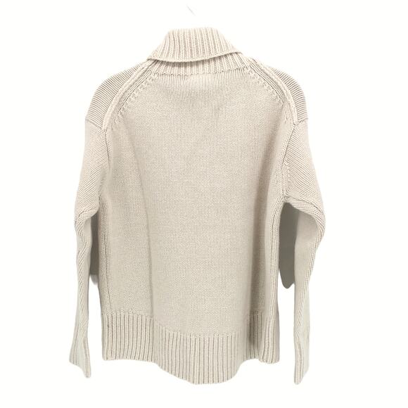 NEW Rag & Bone Lunet Wool Lambswool Turtleneck Sweater Chunky Knit Oatmeal Sz XS - Picture 6 of 10